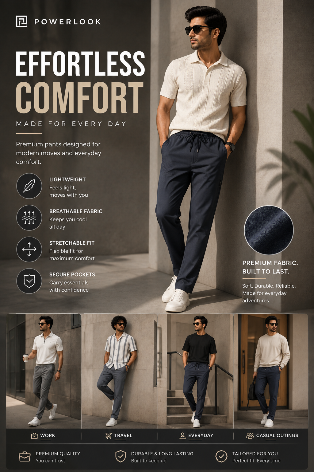 Lycra Track Pants: Buy 1 Get 1 Free